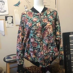 Vintage y2k floral bomber jacket